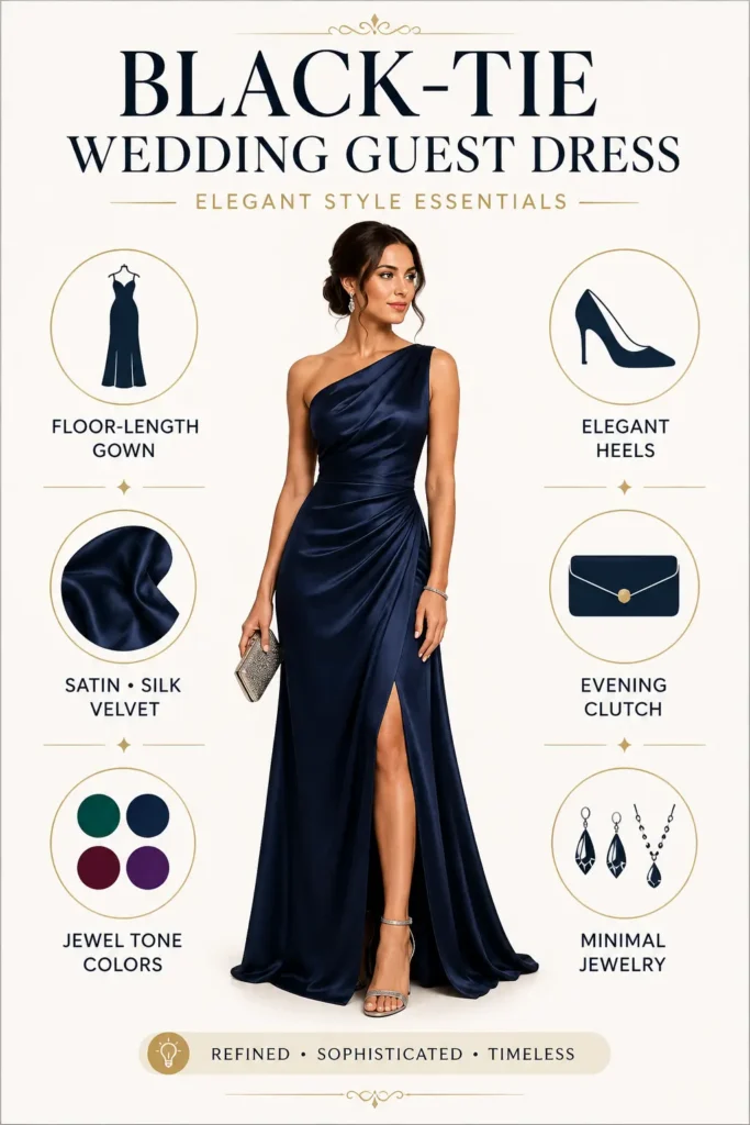 black tie wedding guest dress